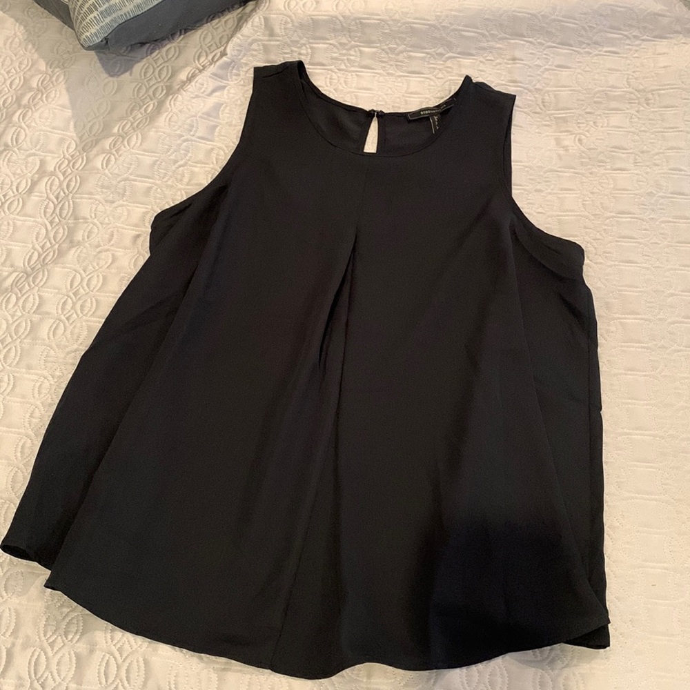 BCBG max Azria little black top. Sleeveless and flowing. Black tank style size L